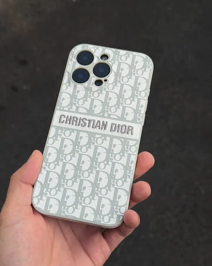 迪奧刺繡皮質磨砂手機殼-ZUIHANG SHOP